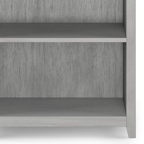 English Elm Amherst 30-Inch Solid Wood 5-Shelf Bookcase In Hand-Finished Fog Grey – Versatile Storage Solution B136P158328