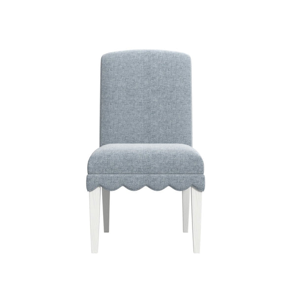 A.R.T. Furniture Haven Upholstered Side Chair - Vintage Cottage Chic Design in Light Blue with Scalloped Detailing 339200-2367