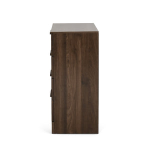 English Elm Christopher Knight Home® - DELANEY Walnut 4-Drawer Dresser with Faux Wood Finish, Compact Storage, Block Pulls, 27.5"W x 34"H 71141.00WALN