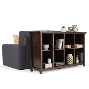 English Elm Acadian 8-Cube Storage Sofa Table - Handcrafted Brunette Brown Console For Stylish Organization B136P159410