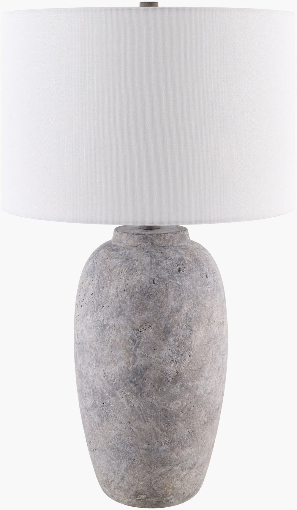 Livabliss Gasius Cement Body Table Lamp with Linen Shade for Warm Ambient Bedroom Glow GSU-001