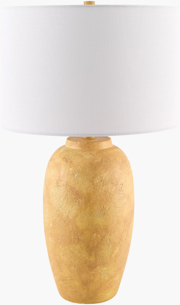 Livabliss Gasius Cement Body Table Lamp with Linen Shade for Living Room or Nightstand GSU-004