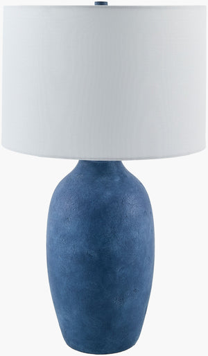 Livabliss Gasius Cement Body Table Lamp with Linen Shade for Industrial Rustic Bedroom Ambiance GSU-007