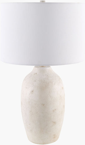 Livabliss Gasius Cement Base Linen Shade Table Lamp for Farmhouse or Industrial Decor GSU-008