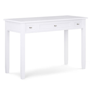 English Elm Warm Shaker Desk In White – Handcrafted Solid Wood With Ample Storage For Home Office & Gaming Use B136P159734-GIGA