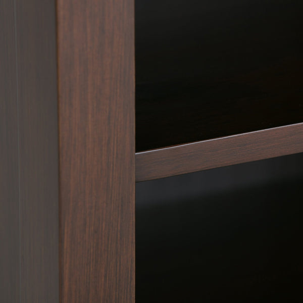English Elm Artisan Russet Brown Bedside Table - Handcrafted Solid Wood, Drawer & Shelf, Transitional Design B136P159475