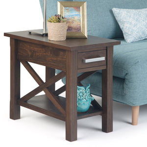 English Elm Kitchener Narrow Side Table - Handcrafted Solid Wood With Storage & Contemporary Farmhouse Style B136P159547