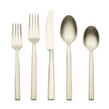 Cambridge 20-Piece Aero Champagne Rumble Flatware Set, Stainless Steel, Dishwasher Safe