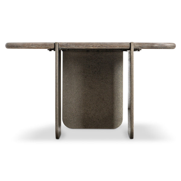 Bernhardt Bernhardt Melba Wire-Brushed Oak Cocktail Table With Textured Cast-Aluminum Panels, 30.5" W 564125