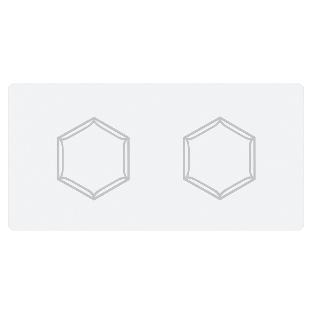 Bernhardt Bernhardt Argent Dining Table With 5/8" Tempered Glass Top & Polished Stainless Hexagonal Bases, 100"W Glam Centerpiece K1404