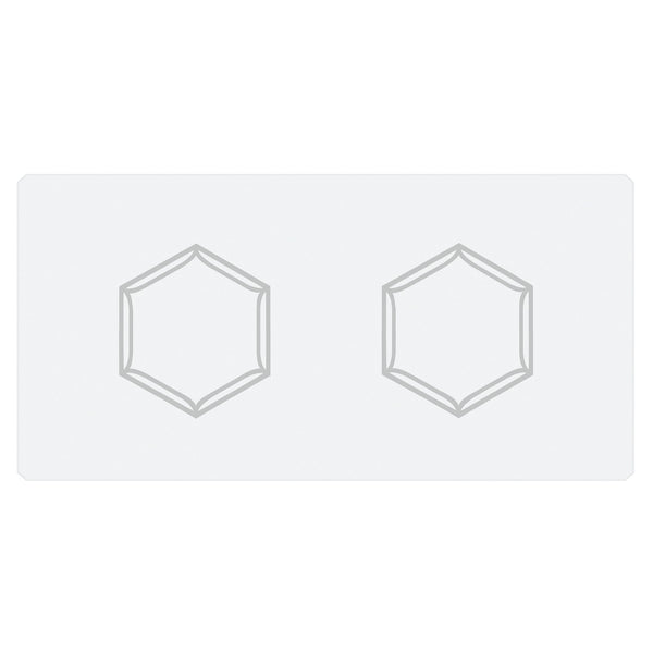 Bernhardt Bernhardt Argent Dining Table With 5/8" Tempered Glass Top & Polished Stainless Hexagonal Bases, 100"W Glam Centerpiece K1404