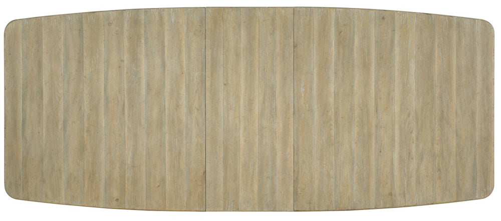 Hooker Furniture Surfrider Driftwood Farmhouse Dining Table With 18" Removable Leaf, Pecan Veneer, Rustic Charm 6015-75207-80