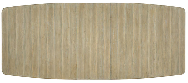 Hooker Furniture Surfrider Driftwood Farmhouse Dining Table With 18" Removable Leaf, Pecan Veneer, Rustic Charm 6015-75207-80
