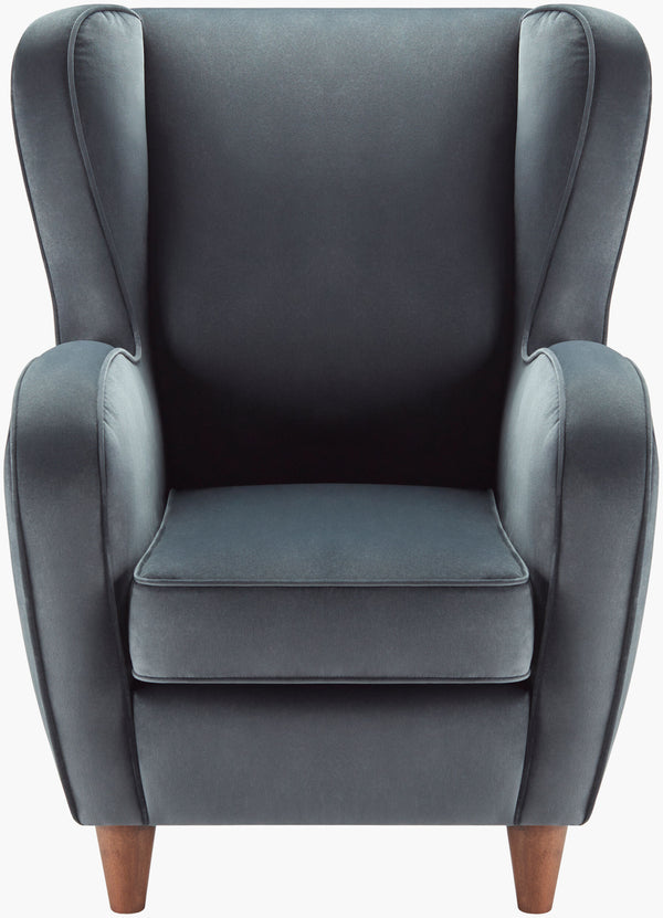 Surya Giulietta Modern Accent Chair - Stylish 43"H X 35"W X 36"D Design For Comfort & Durability, Chic Upgrade! Upholstery, Medium Gray,Base, Dark Brown Polyester Upholstery, Polyester,Rubber Wood,Polyurethane Foam,Dacron Gta-001