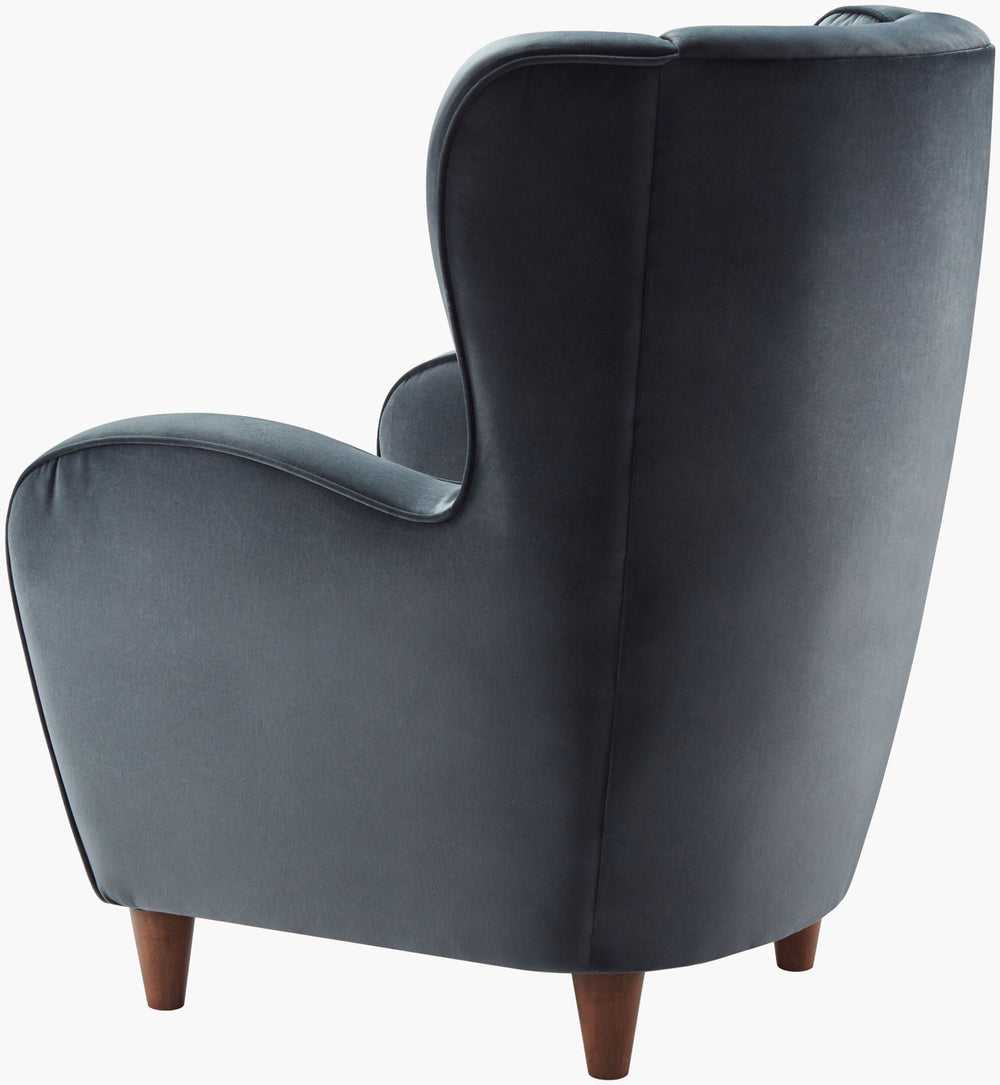Surya Giulietta Modern Accent Chair - Stylish 43"H X 35"W X 36"D Design For Comfort & Durability, Chic Upgrade! Upholstery, Medium Gray,Base, Dark Brown Polyester Upholstery, Polyester,Rubber Wood,Polyurethane Foam,Dacron Gta-001