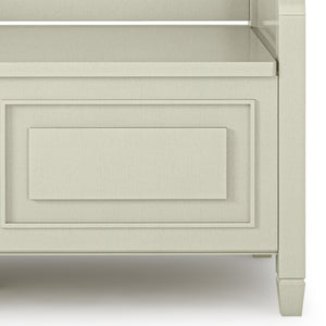 English Elm Connaught Entryway Storage Bench - Handcrafted Antique White Charm With Smart Storage & Seating B136P158532