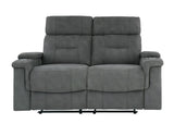 Parker House Parker Living Diesel Manual - Cobra Grey Reclining Loveseat Cobra Grey 100% Polyester (S) MDIE#822-CGR