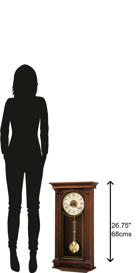 Hekman Furniture 625524 Sinclair Wall Clock - Elegant Cherry Bordeaux Finish, Dual-chime, And Vintage Design Features Cherry Bordeaux Sinclair Wall Clock 625524