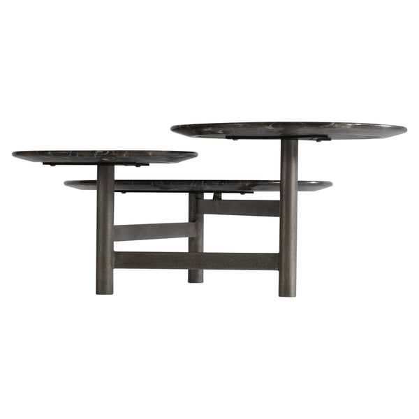 Bernhardt Bernhardt Nez Emperador Marble Cocktail Table — Multi-Level Organic Silhouette, Graphite Base 321026