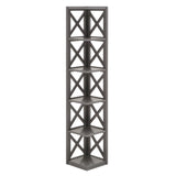 Homelegance By Top-Line Julius X-Frame 5-Shelf Bookcase Grey Rubberwood