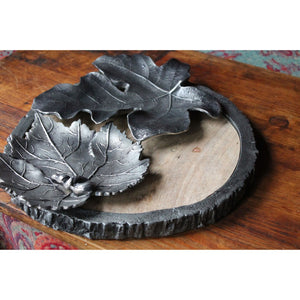 Grape Leaf Tray - Antique Silver GTRAY004 Elk Home