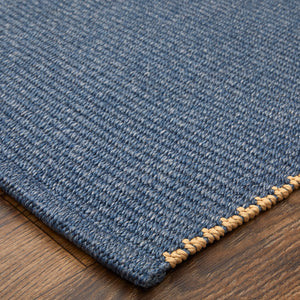 Feizy Rugs Theo Hand Woven Polypropylene Rug - Durable, Low Pile, Perfect For High-traffic Indoor & Outdoor Use Blue,Tan Polypropylene The0827fblusndg00