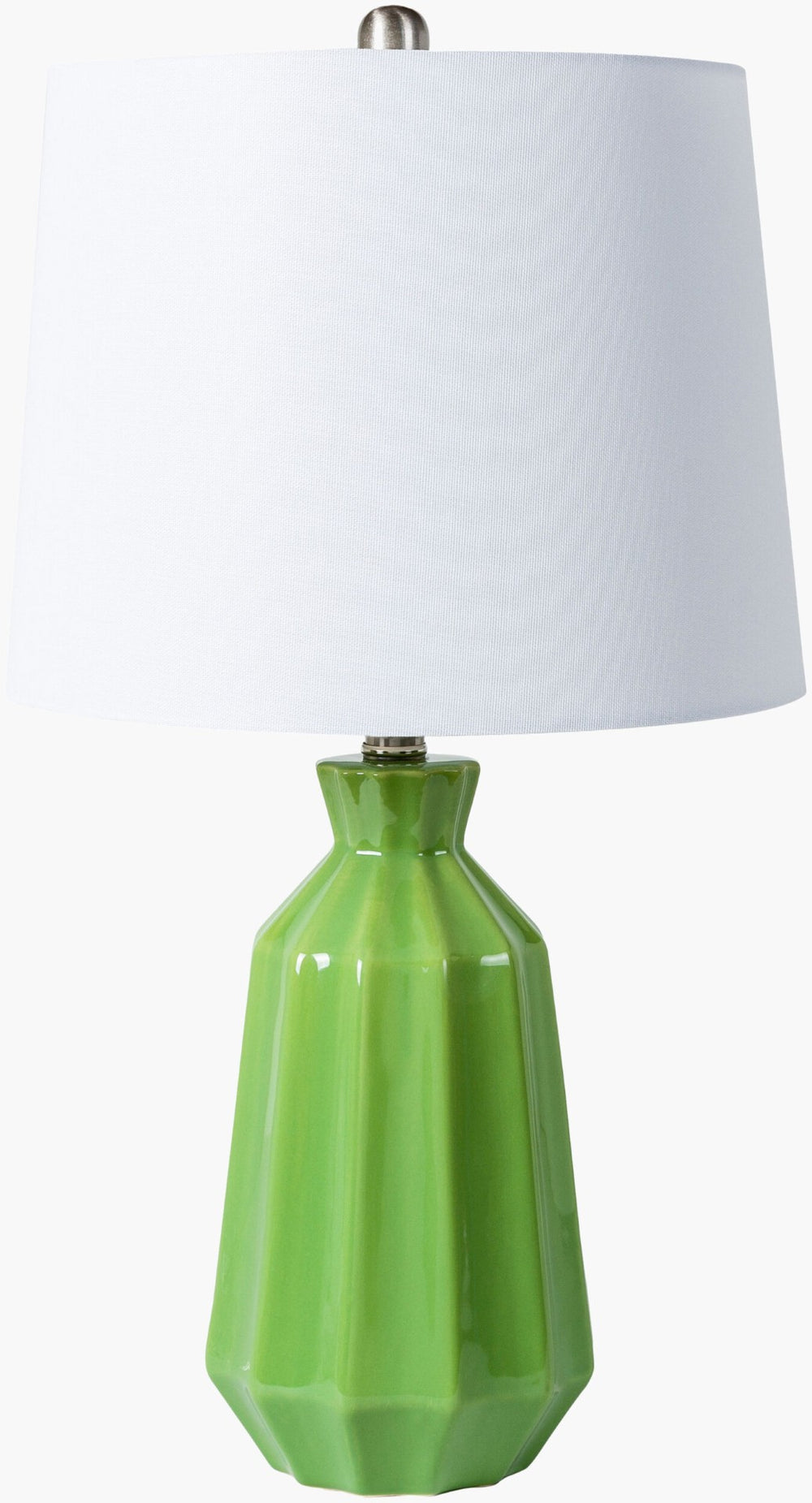 Livabliss Garrity Ceramic Base Table Lamp with White Linen Shade for Modern Living Spaces GTY-002