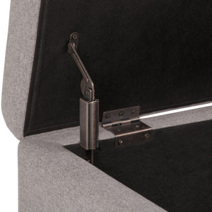 English Elm Hamilton Storage Ottoman In Cloud Grey - Stylish, Versatile Furniture With Safe Storage & Seating Options B136P158172