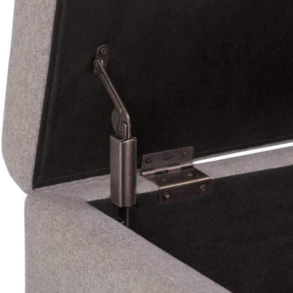 English Elm Hamilton Storage Ottoman In Cloud Grey - Stylish, Versatile Furniture With Safe Storage & Seating Options B136P158172