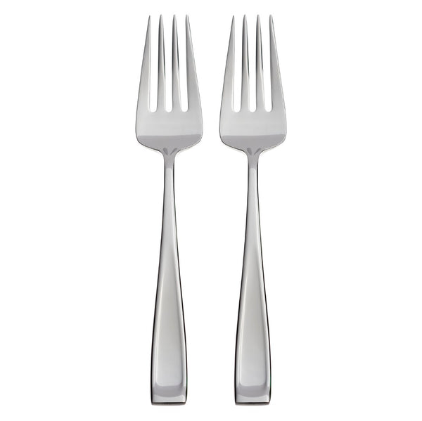 Lenox Oneida Moda Fine Flatware Serving Forks, Set of 2 Metallic, STAINLESS METAL T711002B