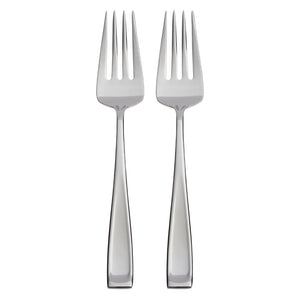 Lenox Oneida Moda Fine Flatware Serving Forks, Set of 2 Metallic, STAINLESS METAL T711002B