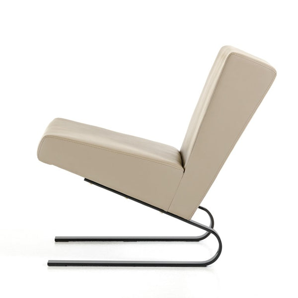 VIG Furniture Relax Taupe Lounge Chair Set Of 2 — Contemporary Reclined Leatherette Accent Chairs With Black Metal Legs, Durable Style VGGUHY-212RH-TPE
