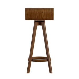 Homelegance By Top-Line Dylan Mid-Century Modern Swivel Wood Stool (Set of 2) Walnut Wood