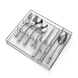 Cambridge Allure Sand 45-Piece Stainless Steel Flatware Set with Caddy, Service for 8