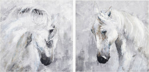 Surya Assateague 32"H X 32"W Traditional Canvas Art - Elegant Wall Décor For Home & Office Spaces Main, Gray Canvas,Polystyrene Gue001-set