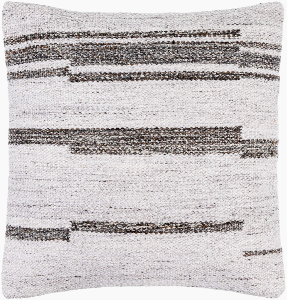 Surya Guinea Accent Pillow - 18"X18" Stylish & Durable Outdoor Safe Decor For Modern Living Spaces Charcoal Recycled Pet Yarn,Polyester Gui001-2020p