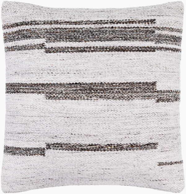 Surya Guinea Accent Pillow - 18"X18" Stylish & Durable Outdoor Safe Decor For Modern Living Spaces Charcoal Recycled Pet Yarn,Polyester Gui001-2020p