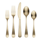 Cambridge Rhiannon 20-Pc Champagne Satin Stainless Steel Flatware Set, 10-Year Warranty