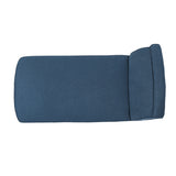 Christopher Knight Home® - Noble House - Carisia Mid Century Modern Navy Blue Fabric Chaise Lounge