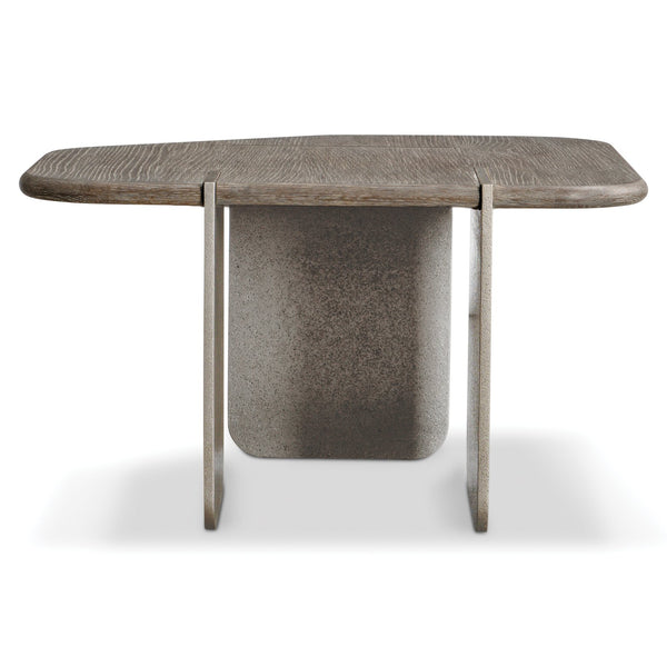 Bernhardt Bernhardt Melba Wire-Brushed Oak Cocktail Table With Textured Cast-Aluminum Panels, 30.5" W 564125