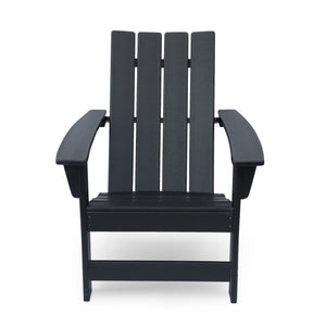 English Elm Encino Outdoor Adirondack Chair All Weather Resin Slatted Patio Seating 68172.00BLK