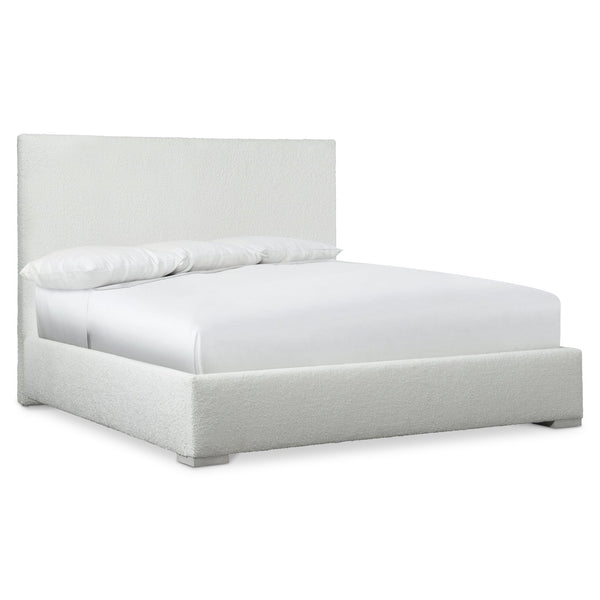 Bernhardt Bernhardt Solaria Fully Upholstered Panel Bed With Dual Headboard Panels And Exposed Ash Feet, Luxe Retro-Modern Appeal Weathered Bone 82"W x 89"D x 58"H K1747