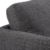 Homelegance By Top-Line Jeriah Mid-Century Tapered Leg Loveseat with Pillows Black Polyester