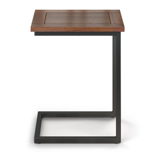 English Elm Skyler - Handcrafted C-Shaped Side Table In Dark Cognac Brown For Stylish And Versatile Use B136P159620-GIGA