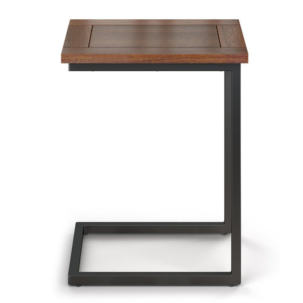 English Elm Skyler - Handcrafted C-Shaped Side Table In Dark Cognac Brown For Stylish And Versatile Use B136P159620-GIGA