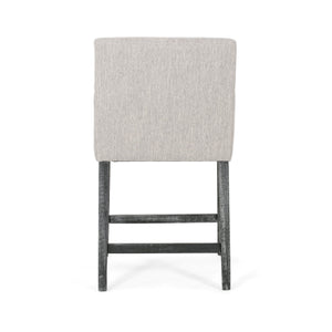 English Elm Upholstered Counter Stool with Rubberwood Frame for Kitchen Island or Home Bar 71252.00LGRY-2