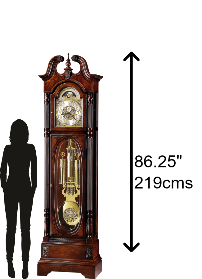 Hekman Furniture Stewart Grandfather Clock - Elegant Windsor Cherry Design With Triple Chime And Heirloom Features Windsor Cherry Stewart Grandfather Clock 610948-hekman