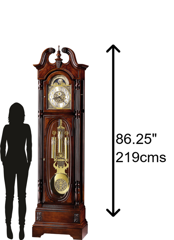Hekman Furniture Stewart Grandfather Clock - Elegant Windsor Cherry Design With Triple Chime And Heirloom Features Windsor Cherry Stewart Grandfather Clock 610948-hekman