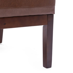 English Elm Accent Chair Waffle Tufted Upholstery Rubberwood Legs Contemporary Living Room Seat 70753.00