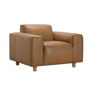 Porter Designs Porter Nerio Luxurious Top-grain Leather Chair In Brown - Modern Comfort With Stylish Design Brown Leather 02-204-03-6587